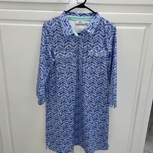 Vineyard Vines Performance Linear Whale Tail Shirt Dress